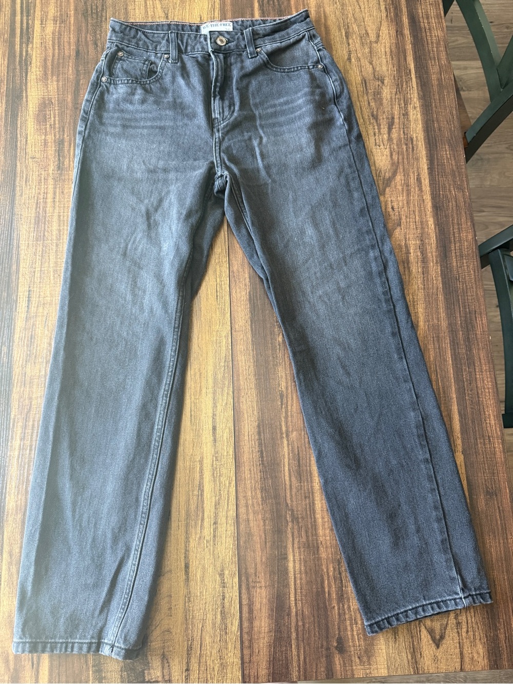 We The Free Classic Straight-Leg Black Wash Jeans
